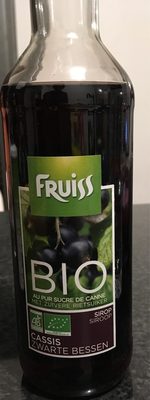 Sirop bio cassis front packaging