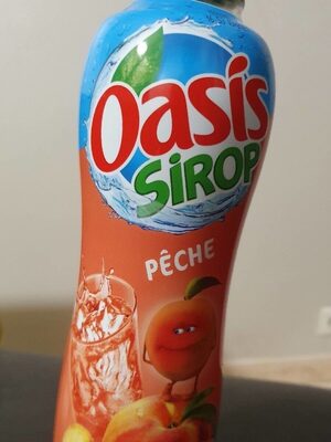Oasis sirop pêche front packaging