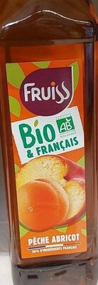 Sirop de pêche abricot front packaging