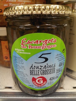 Escargots de Bourgogne 5 douzaines belle grosseur préparés à l'ancienne