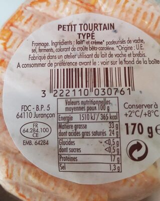 Petit TOURTAIN TYPÉ