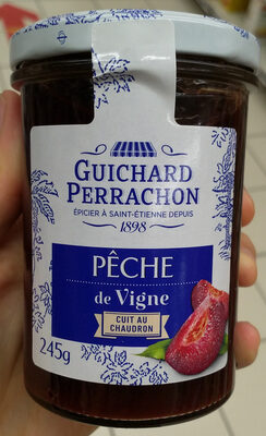Confiture de Pêche de vigne front packaging