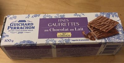 Fines gaufrettes enrobées de chocolat au lait 100g Casino Guichard Perrachon