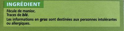 Tapioca ingredients label