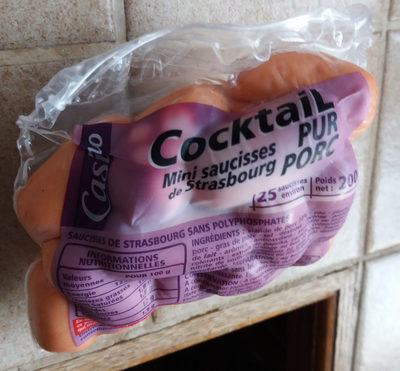 Cocktails mini saucisses de Strasbourg pur porc front packaging