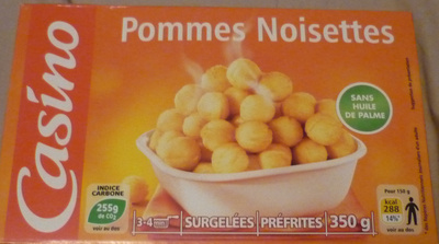 Pommes noisettes sans huile de palme front packaging