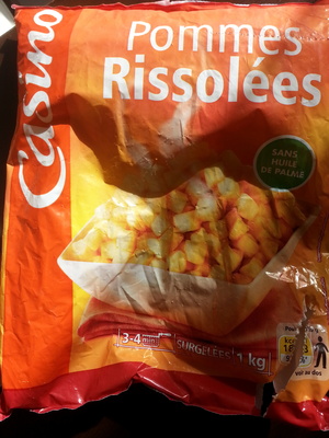 Pommes rissolées front packaging