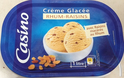 Crème glacée rhum-raisins