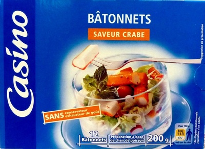 Bâtonnets de surimi saveur crabe