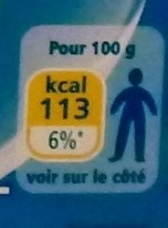 Bâtonnets de surimi saveur crabe nutrition facts table