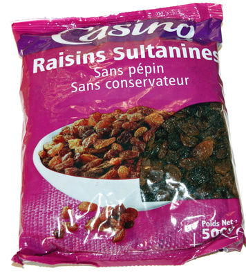 Raisins Sultanines sans pépin sans conservateur