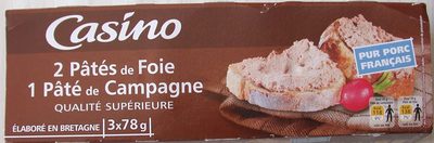 2 Pâtés de foie - 1 Pâté de campagne front packaging