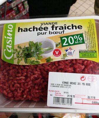 Hache de boeuf 20% MG