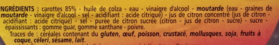 Carottes râpées ingredients label
