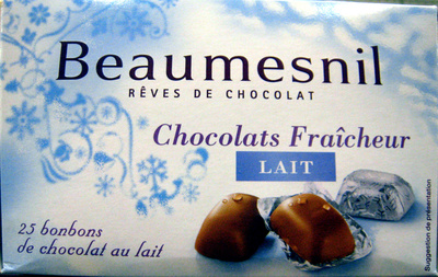 Rêves de chocolat Chocolats Fraîcheur Lait Beaumesnil