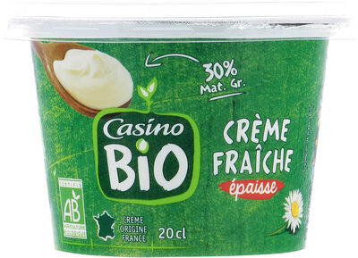 Crème fraîche épaisse Produit de l'agriculture biologique