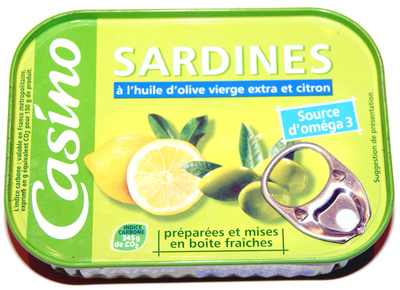 Sardines à l'huile d'olive vierge extra et au citron