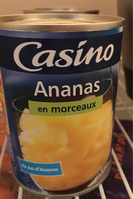 Ananas en morceaux au jus d'ananas