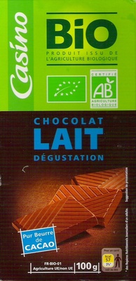 Chocolat lait dégustation bio
