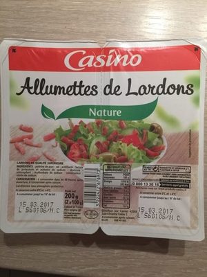 Allumettes de lardons nature