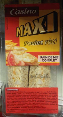 MAXI Poulet rôti - pain de mie complet