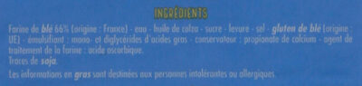 Maxi format Spécial sandwich ingredients label