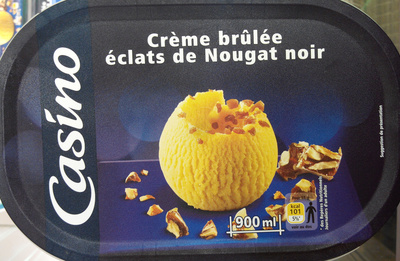 Crème brûlée éclats de nougat noir