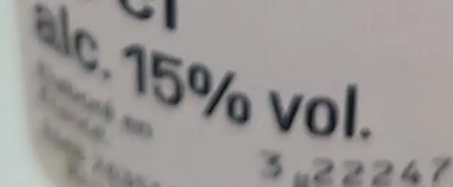 Margarita 15% nutrition facts table