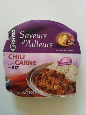 Chili con carne et riz front packaging