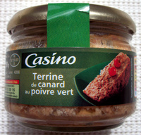 Terrine de canard au poivre vert