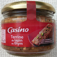 Terrine de lapin au thym
