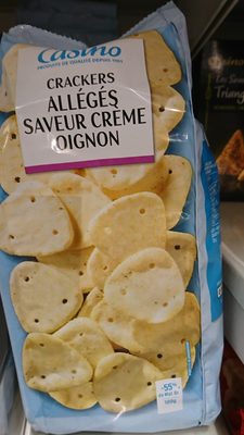 Crackers allégés saveur crème oignon front packaging