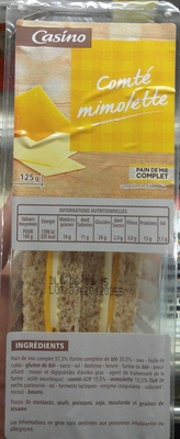 Comté mimolette pain de mie complet