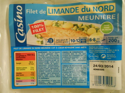Filets de limande du Nord - Façon meunière