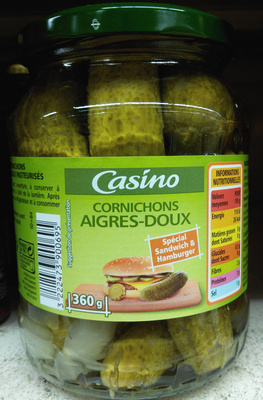 Cornichons aigresdoux Spécial Sandwich & Hamburger