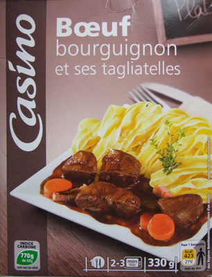 Bœuf Bourguignon et ses Tagliatelles front packaging