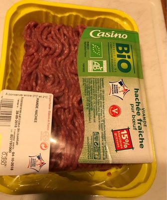 Viande hachée bio pur boeuf