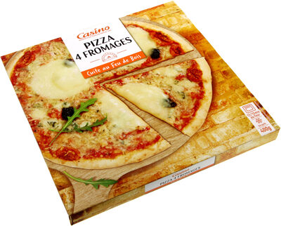 Pizza 4 fromages cuite au feu de bois