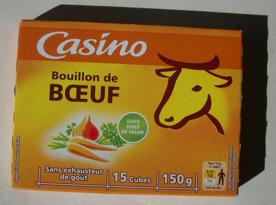Bouillon e cube de bœuf front packaging