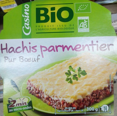 Hachis parmentier Pur Bœuf front packaging