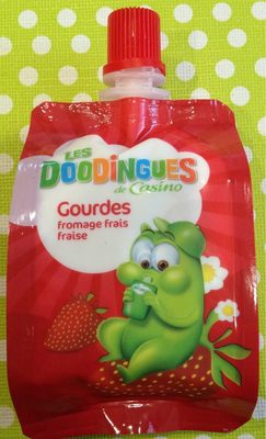 Gourdes de fromage frais fraise