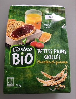 Petits pains grillés 5 céréales front packaging