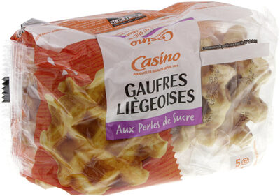 Gaufres liégeoises aux perles de sucre front packaging