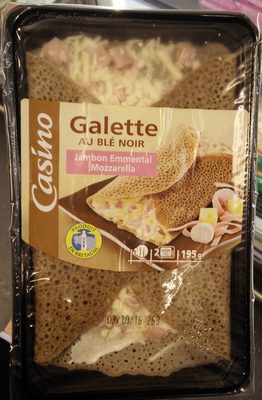 Galette jambon emmental mozzarella front packaging