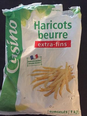 Haricots beurre extrafins surgelés front packaging