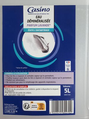 Eau déminéralisée parfum lavande