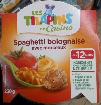 Spaghetti bolognaise avec morceaux