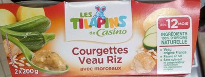 Courgettes Veau Riz avec morceaux front packaging
