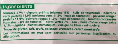 Poêlée de légumes à la basquaise surgelés ingredients label