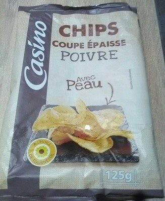 Chips coupe épaisse poivre front packaging